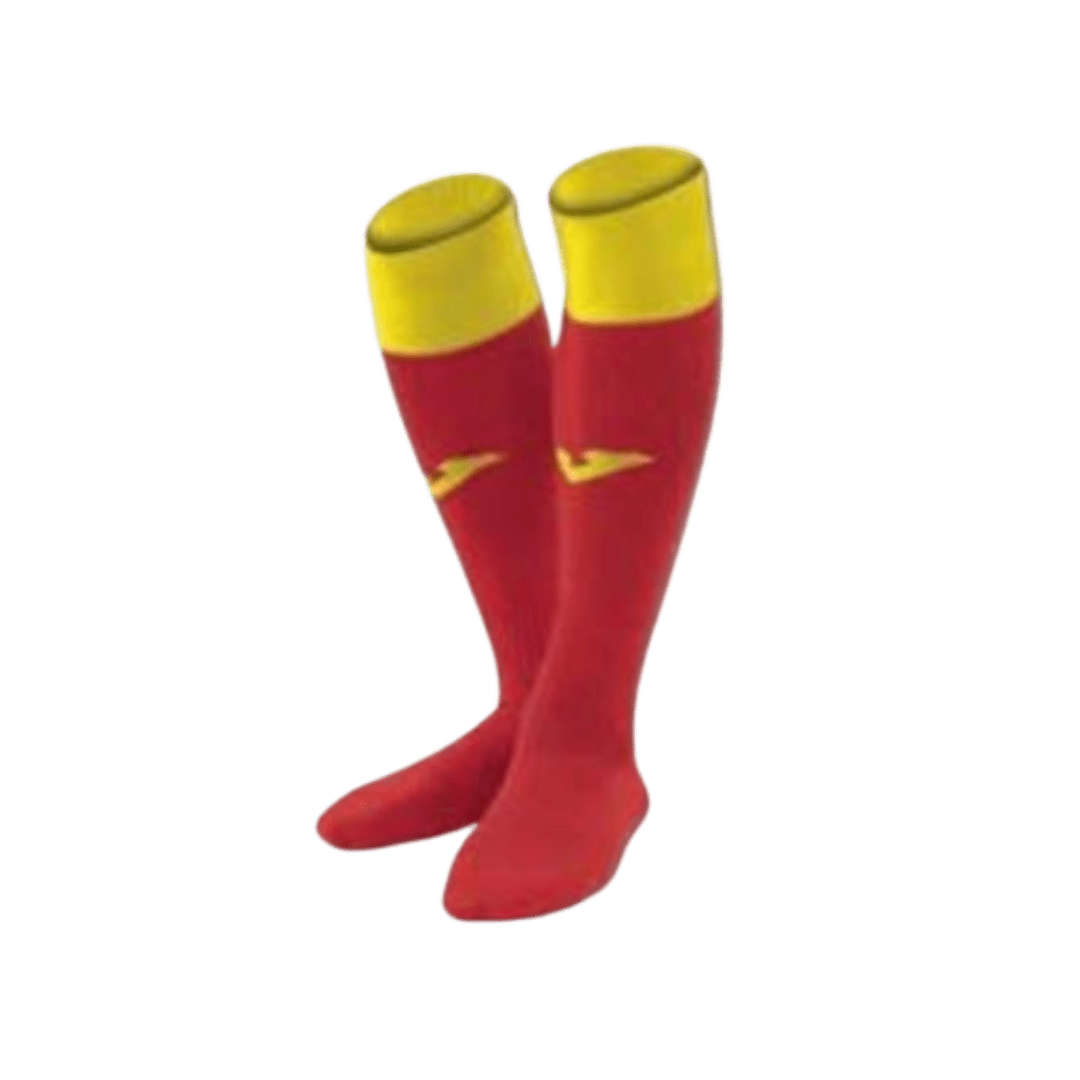 Chaussettes rouges et jaunes